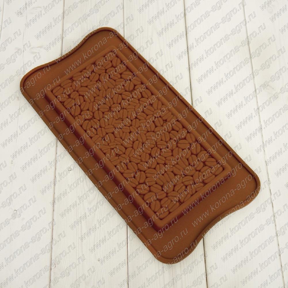 картинка Форма силиконовая "Плитка кофейные зерна"  для кондитеров и пекарей от магазина Корона-Агро