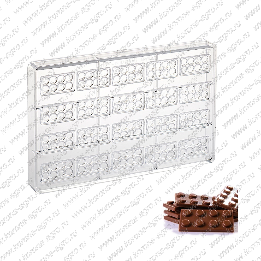 картинка Форма для шоколадных мини-плиток НЕАПОЛЬ ЛЕГО  для кондитеров и пекарей от магазина Корона-Агро