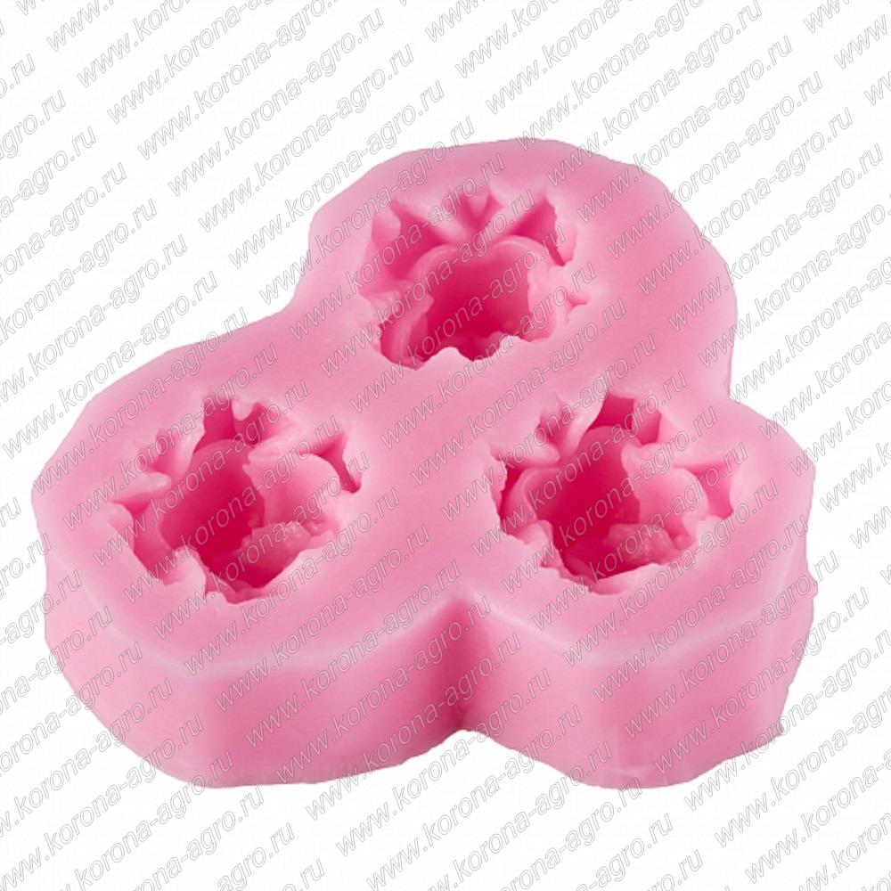 картинка Молд силиконовый "Три розы"  для кондитеров и пекарей от магазина Корона агро