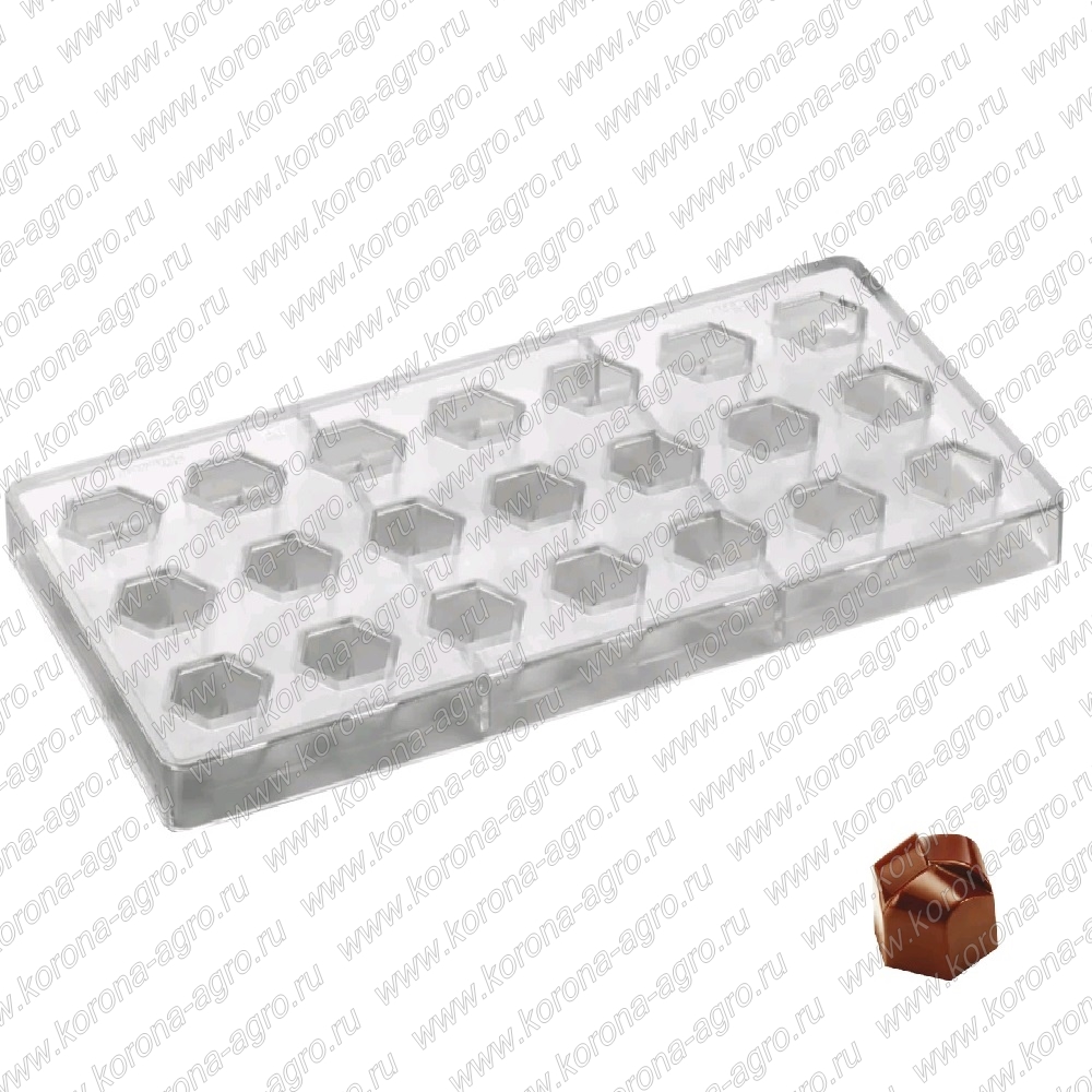 картинка Форма для конфет ПРАЛИНЕ шестигранник для кондитеров и пекарей от магазина Корона-Агро