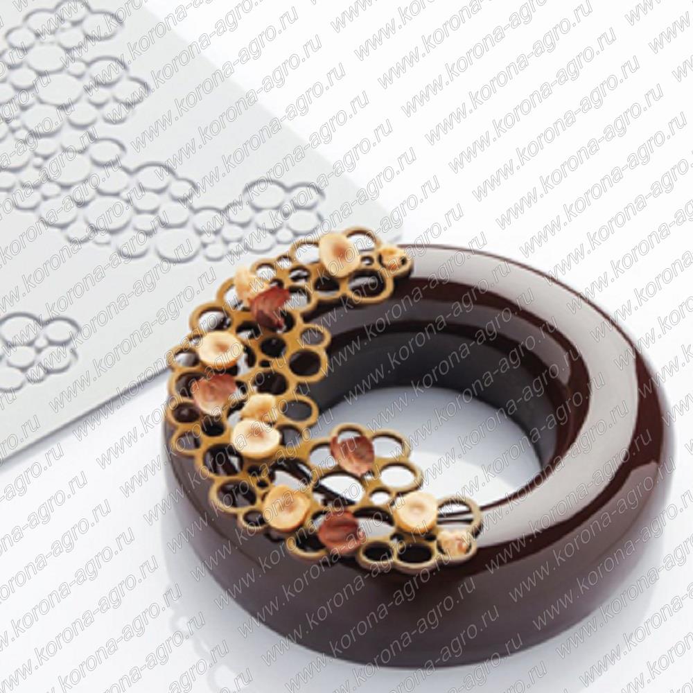 картинка Коврик силиконовый ПОЛУМЕСЯЦ круги  для кондитеров и пекарей от магазина Корона-Агро