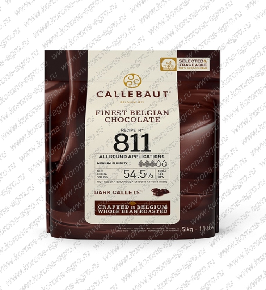 Шоколад Темный Callebaut 54,5% 5 кг. (короб 2 шт.)
