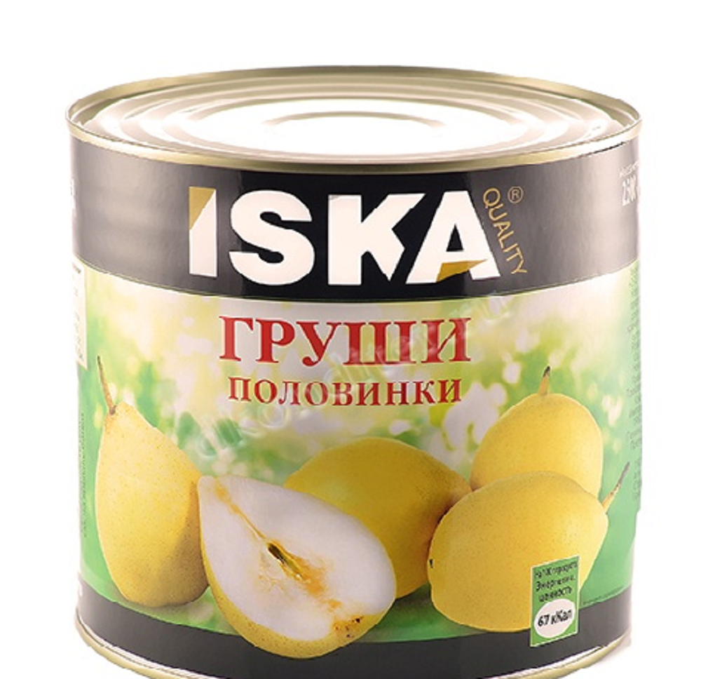 Груши в сиропе половинки 2,5 кг. ISKA