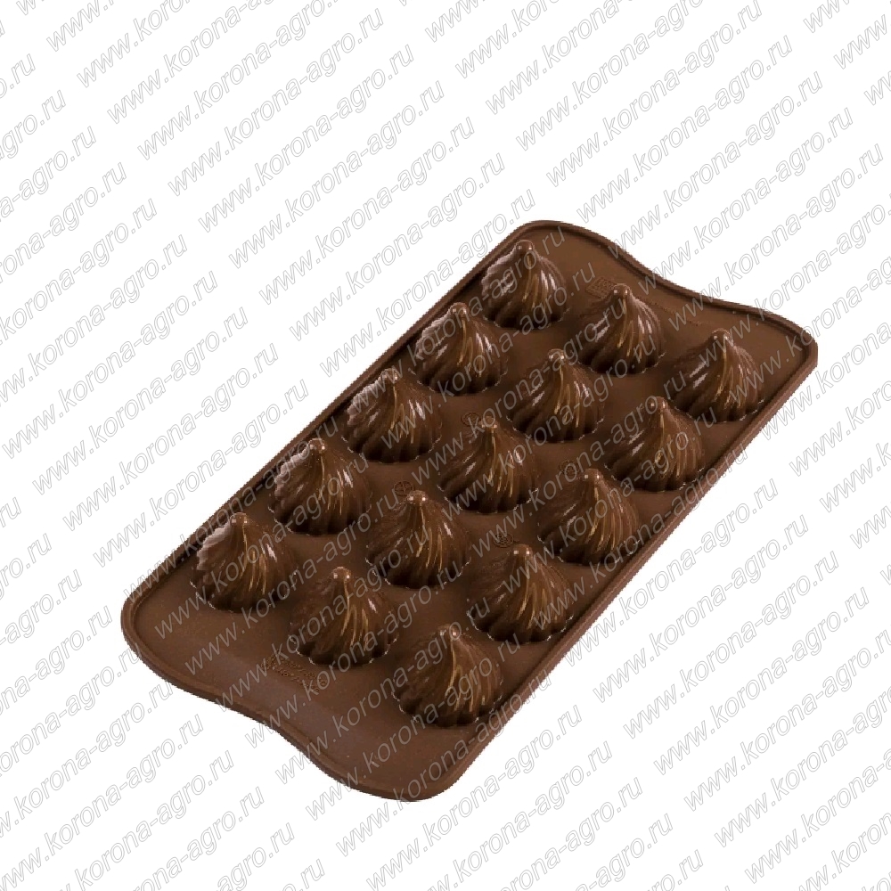 картинка Форма силиконовая ИЗИ-ШОК SCG47 "Шоколадное пламя" для кондитеров и пекарей от магазина Корона-Агро