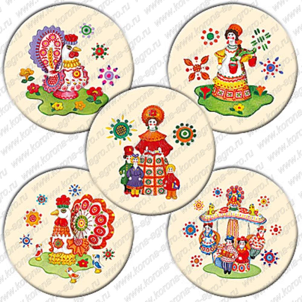 картинка Вафельные картинки "Пасха Дымковская", 240 шт для кондитеров и пекарей  от магазина Корона агро