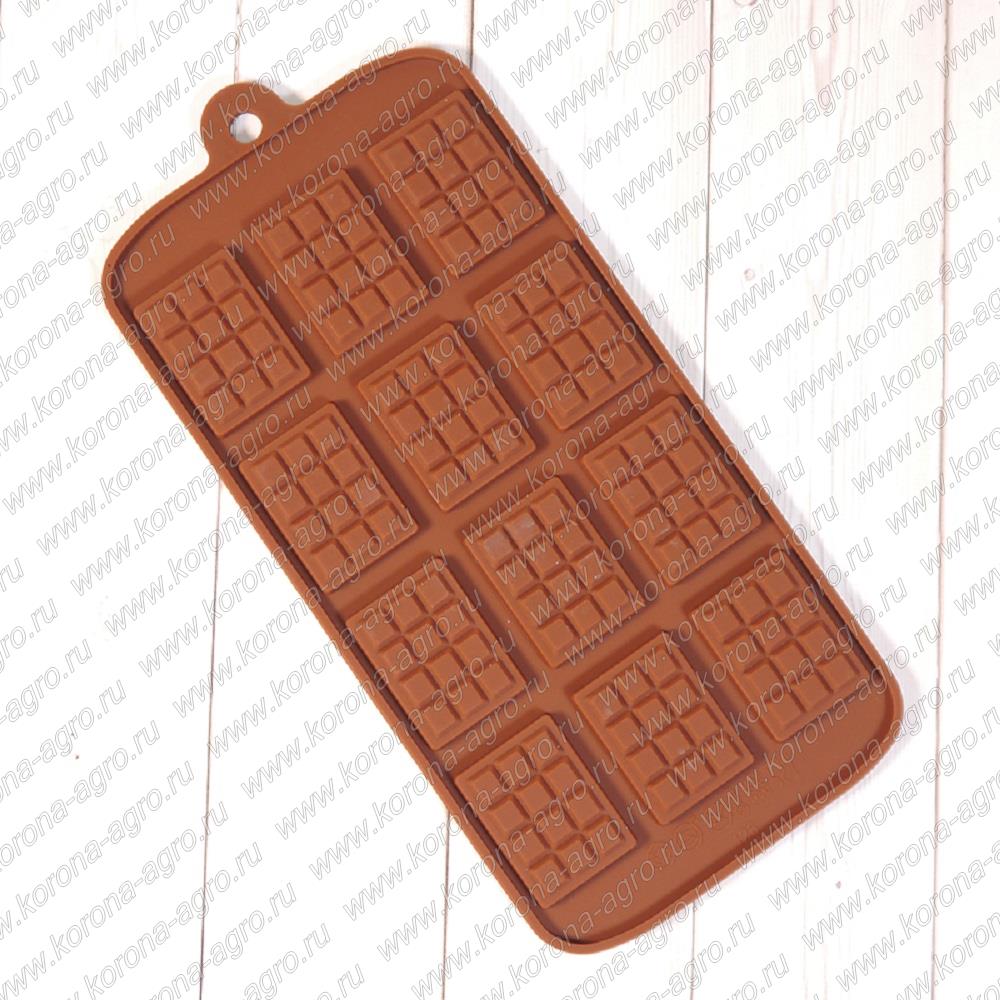 картинка Форма силиконовая "Шоколадка мини" для кондитеров и пекарей от магазина Корона-Агро