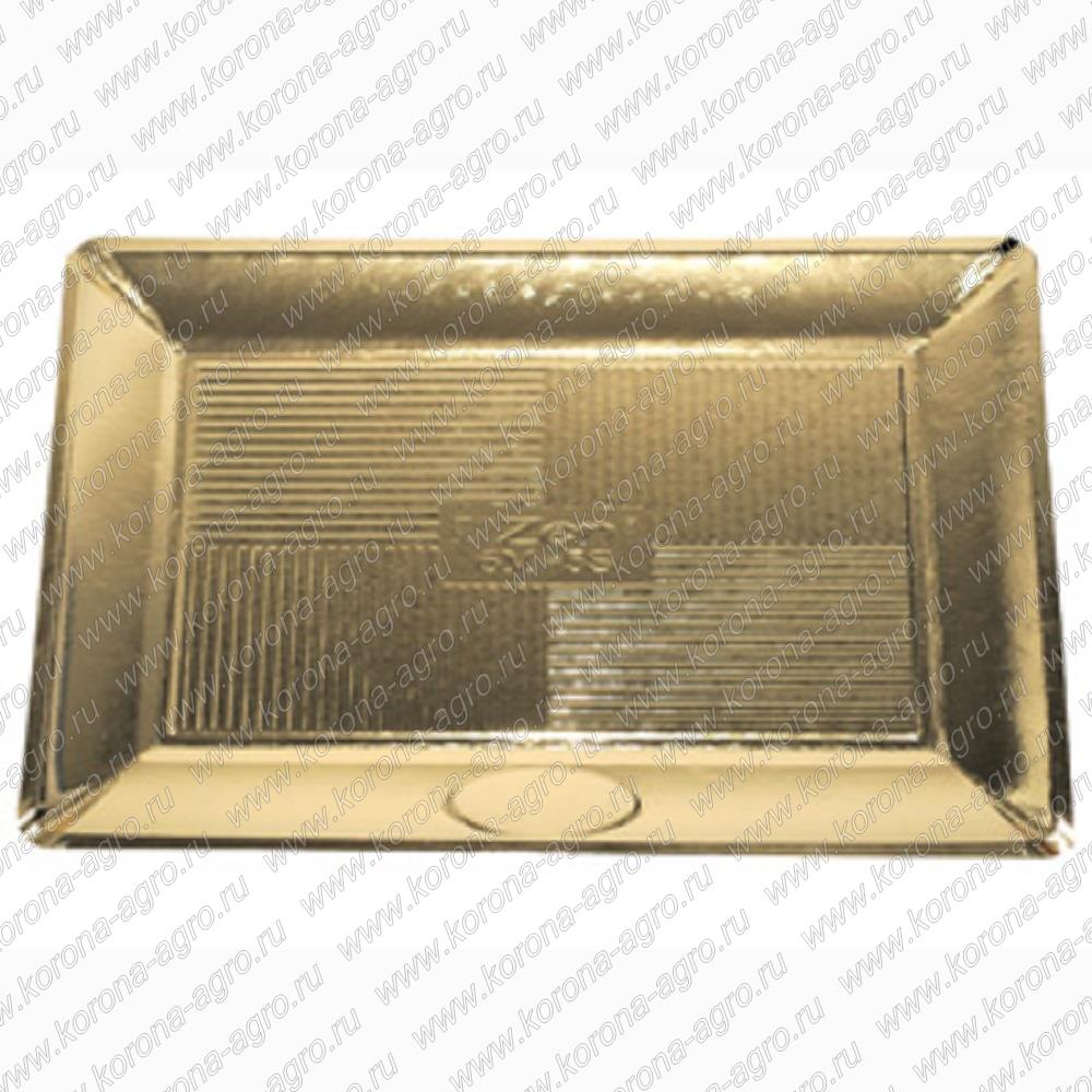 Поднос ДЗЕН картонный прямоугольный золотой 24x17см (пакет 120 шт.)
