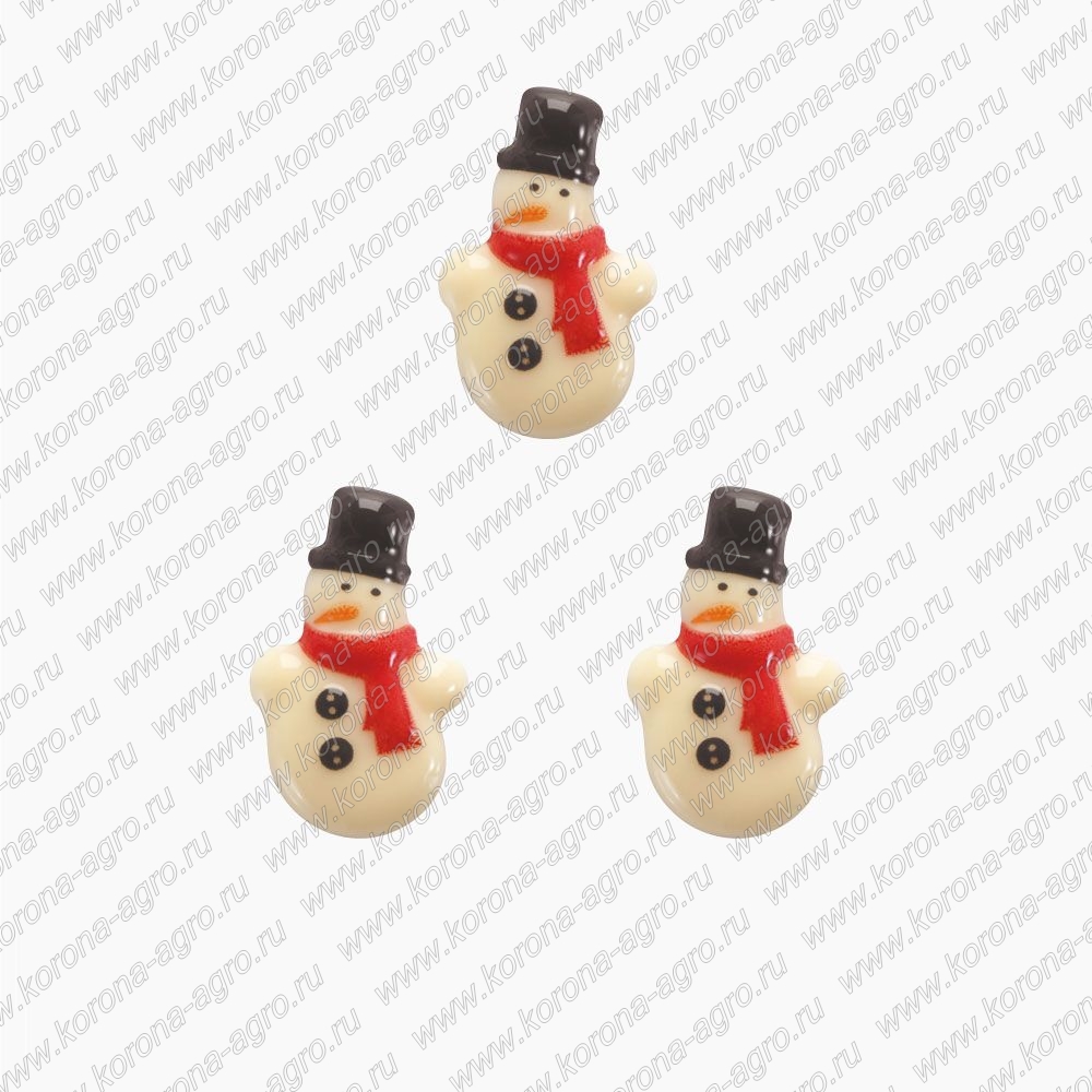 картинка Форма-лист для декора БЛИСТЕРШОК снеговики (10шт) для кондитеров и пекарей  от магазина Корона агро