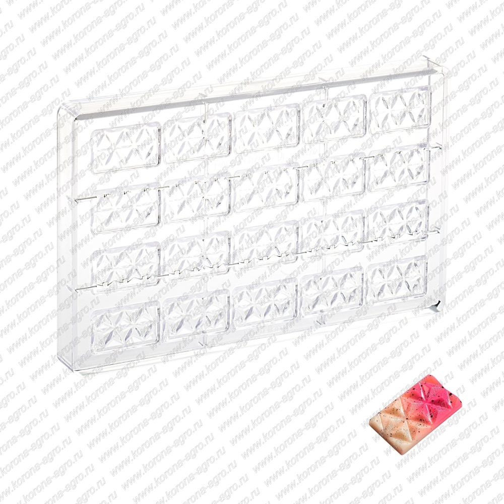 картинка Форма для шоколадных мини-плиток НЕАПОЛЬ ПИРАМИДА для кондитеров и пекарей от магазина Корона-Агро