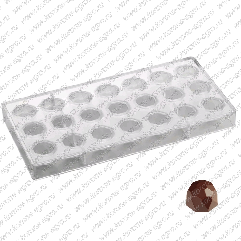 картинка Форма для шоколадных конфет ПРАЛИНЕ алмаз для кондитеров и пекарей от магазина Корона-Агро