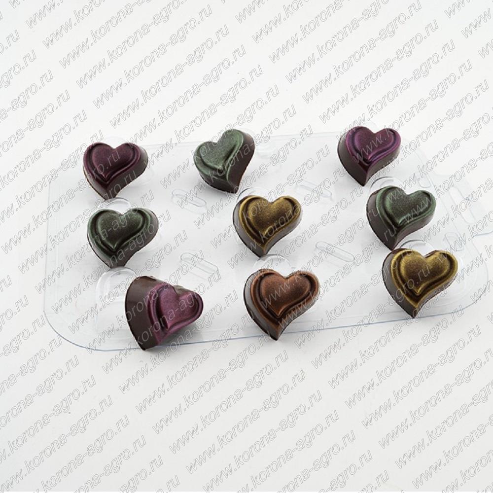 картинка Форма пластиковая "Конфеты сердечки" для кондитеров и пекарей от магазина Корона-Агро