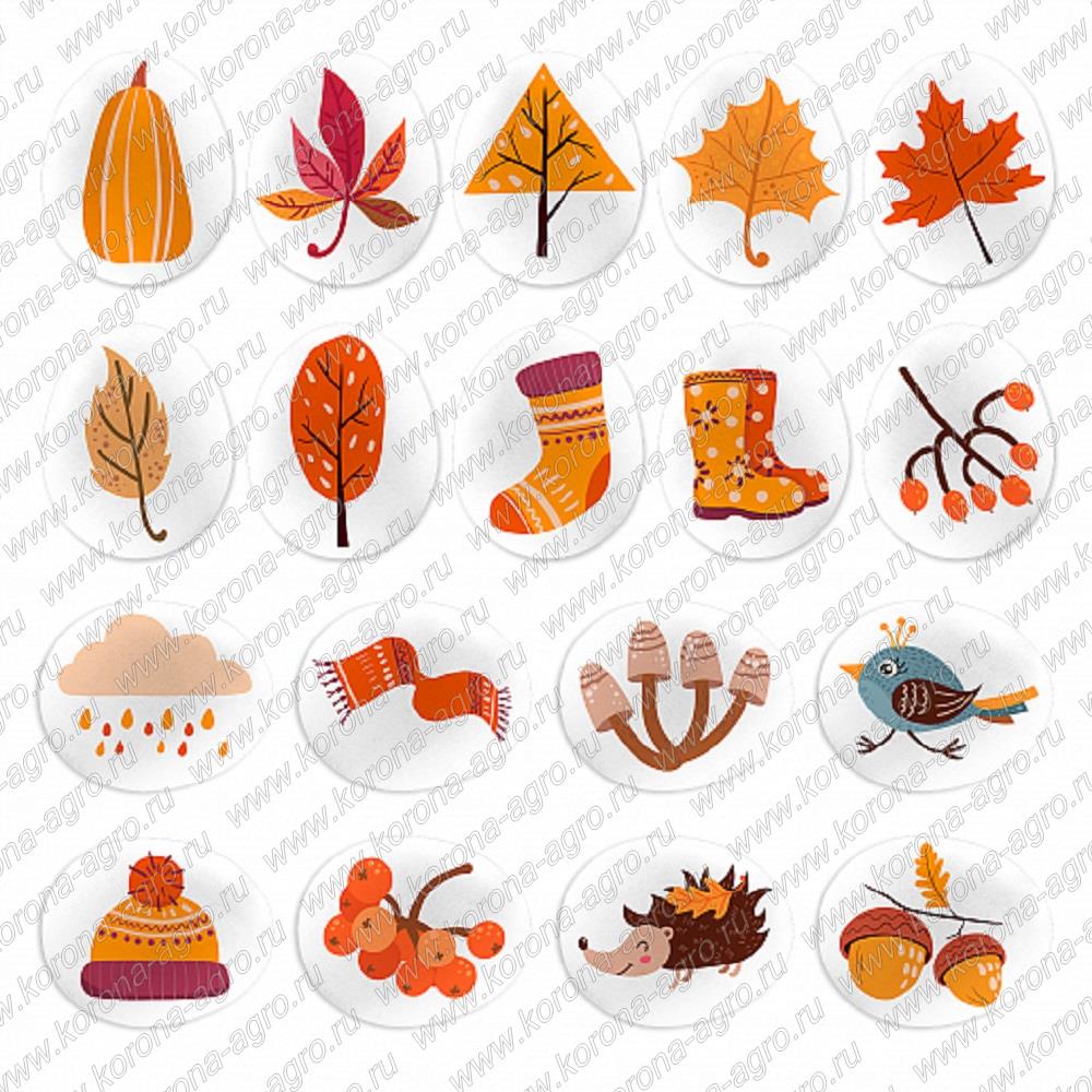 картинка Сахарные медальоны "Осеннее настроение мини", 65г для кондитеров и пекарей  от магазина Корона агро
