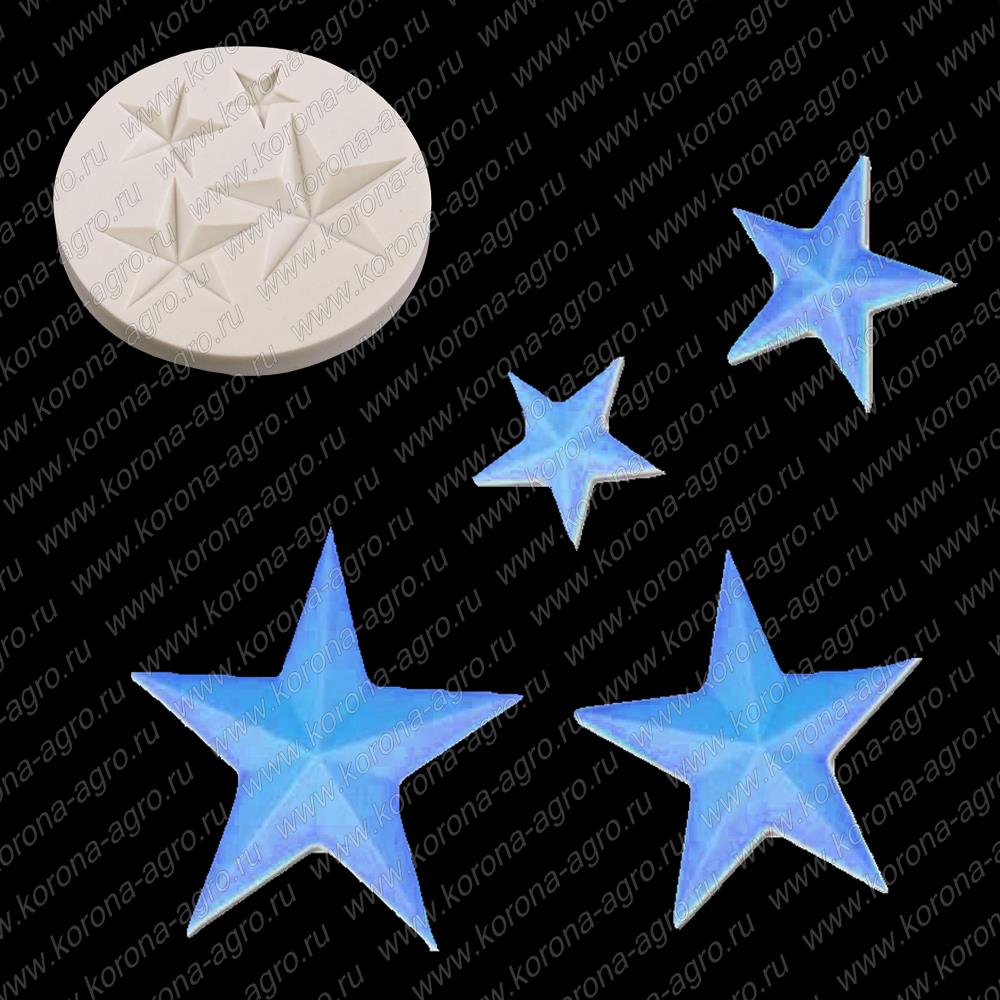 картинка Молд силиконовый "Четыре звезды" для кондитеров и пекарей от магазина Корона агро