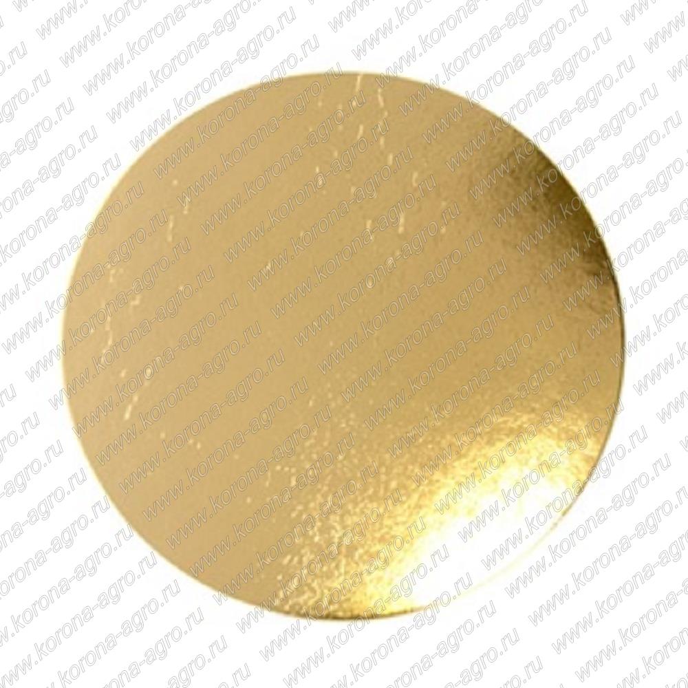 Подложка картонная круглая №36 золото, 50шт