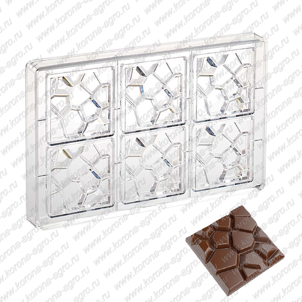 картинка Форма для шоколадных плиток КАМЕНЬ для кондитеров и пекарей от магазина Корона-Агро