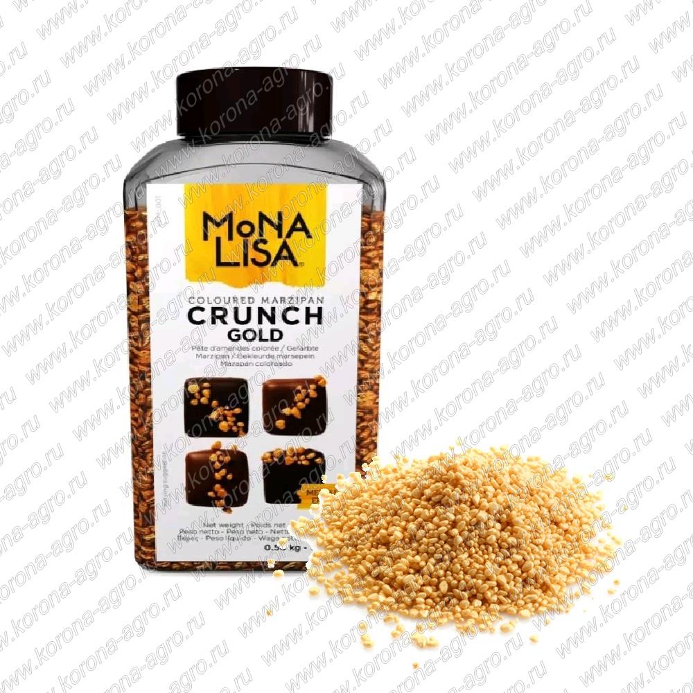 Сахарные кусочки с миндалем (золотые) Mona Lisa Crunch Gold  (500гр)